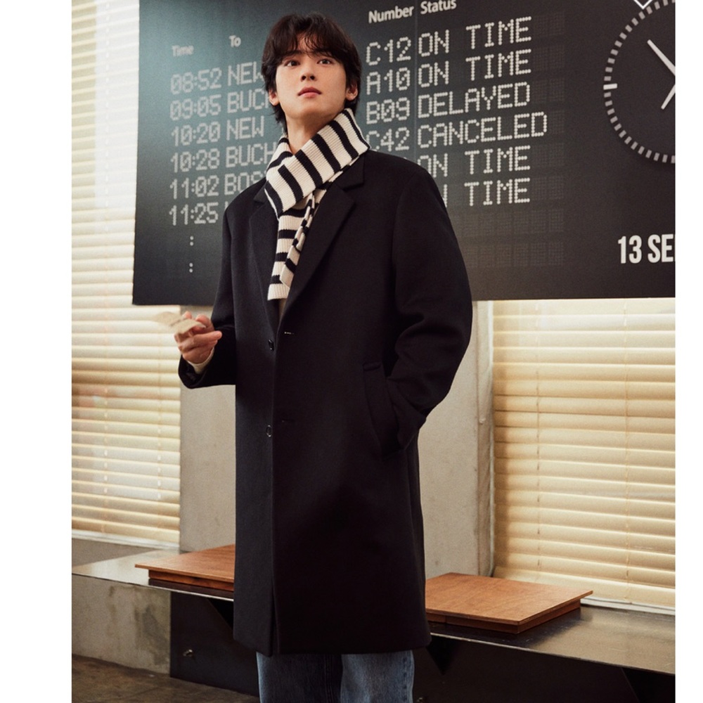 Giordano Wool Coat Men’s Large Black